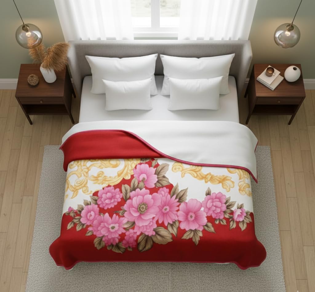 SIGNATURE Double Bed Warm Mink Blanket Easy Care Suitable for Heavy Winters Double Bed 220 cm * 240cm