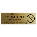 This Is A Smoke Free Environment Door/Wall Sign - Brushed Gold - Medium