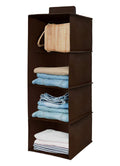 Kuber Industries 4 Shelf Closet/Wardrobe Hanging Organizer|Shoes Storage Cupboard|Non Wovan Foldable With Universal Fit|Size 31 