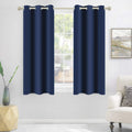 Mysky Home Blackout Curtain For Bedroom, Grommet Room Darkening Curtain, Amazing Triple Weave Thermal Insulated Curtain, 1 Curtain Panel, 42 X 54 Inch, Navy