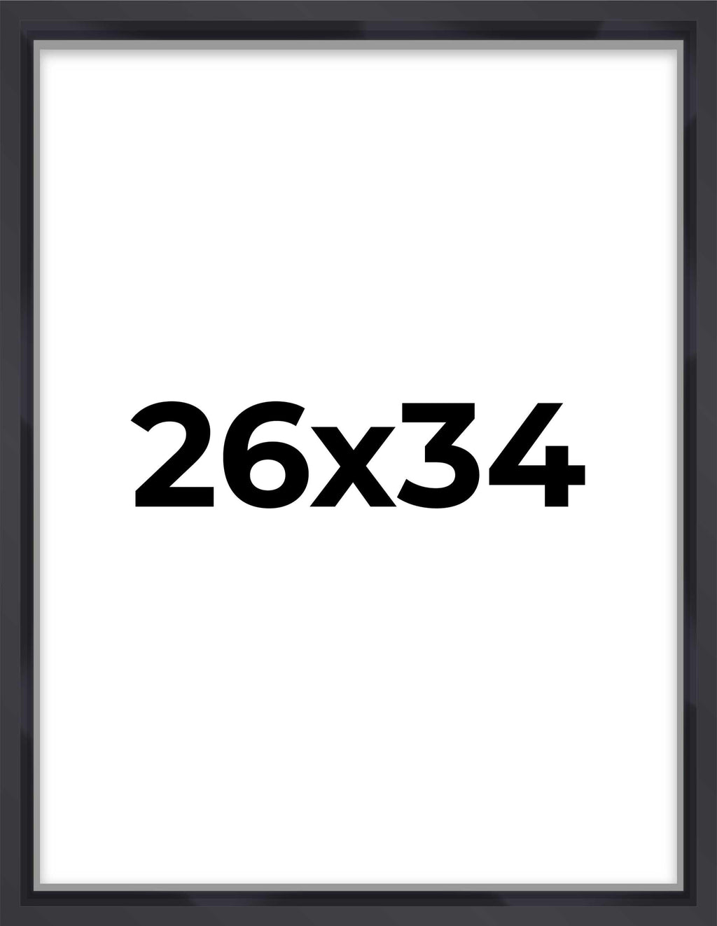 26x34 Shadow Box Frame Contemporary Black | 1'' Depth of Usable Space| Interior Size 26x34 or 34x26 Inches| UV Resistant Acrylic