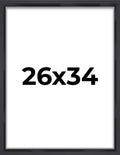 26x34 Shadow Box Frame Contemporary Black | 1'' Depth of Usable Space| Interior Size 26x34 or 34x26 Inches| UV Resistant Acrylic