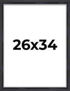 26x34 Shadow Box Frame Contemporary Black | 1'' Depth of Usable Space| Interior Size 26x34 or 34x26 Inches| UV Resistant Acrylic