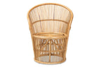 Baxton Studio Narva Modern Bohemian Natural Brown Rattan Accent Chair