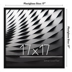Americanflat 17X17 Picture Frame With Polished Plexiglass - Streamline Collection - Thin Square Picture Frame For Wall Display -