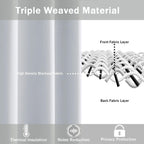 Jiuzhen Greyish White Blackout Curtains With Tiebacks Thermal Insulated, Light Blocking And Noise Reducing Grommet Curtains For And Living Room, Set Of 2 Window Curtain Panels, 52 X 90 Inch Length