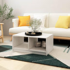 vidaXL Coffee Table White 29.5"x19.7"x13.2" Solid Pinewood