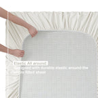Nestl Cal King Size Sheets Set - 4 Piece California King Sheets, Deep Pocket, Hotel Luxury, Extra Soft, Breathable And Cooling, Off White Cal King Bed Sheets