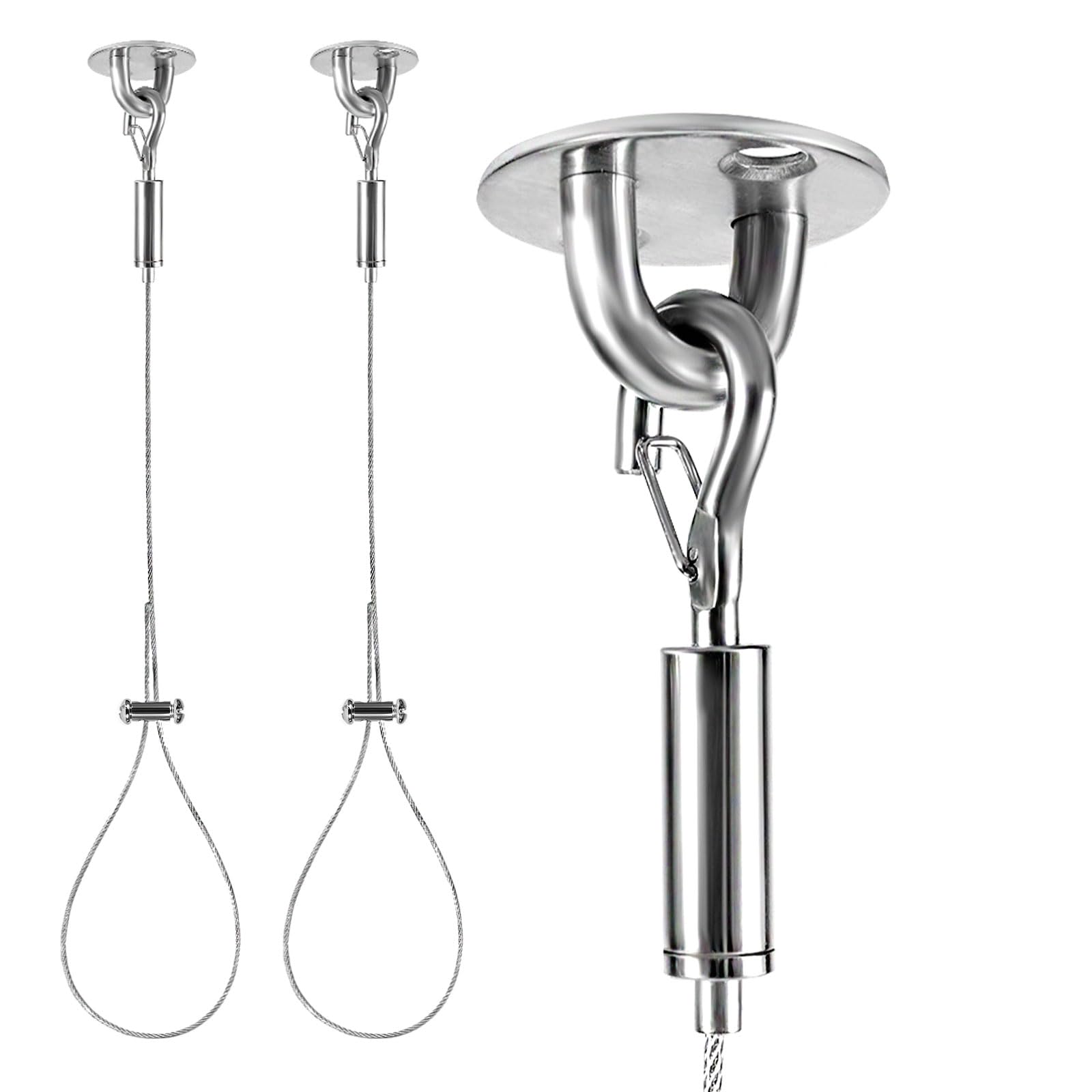 2 Packs Ceiling Support for Closet Rod, Prevents Sagging, 60   Adjustable Closet Rod Support Bracket, Stainless Steel Ceiling 