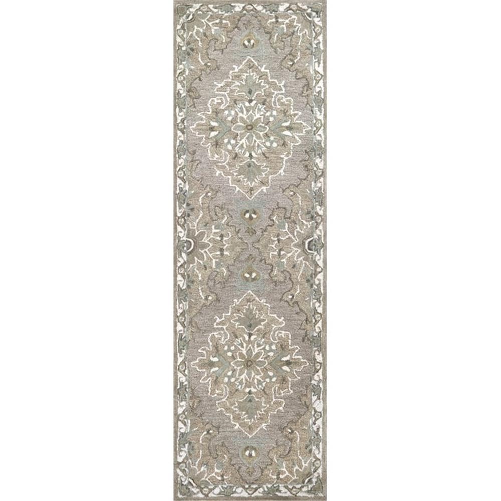 Rizzy Home Alora Decor Cascade 2'6" X 8' Medallion Tan/Dk Tan/Taupe/Gray/Ivory Area Rug