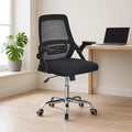 Nilkamal Vergo Mid Back Mesh Office Chair| Adjustable Height And Swing Arms | Chair For Home, Desk, Study | Black