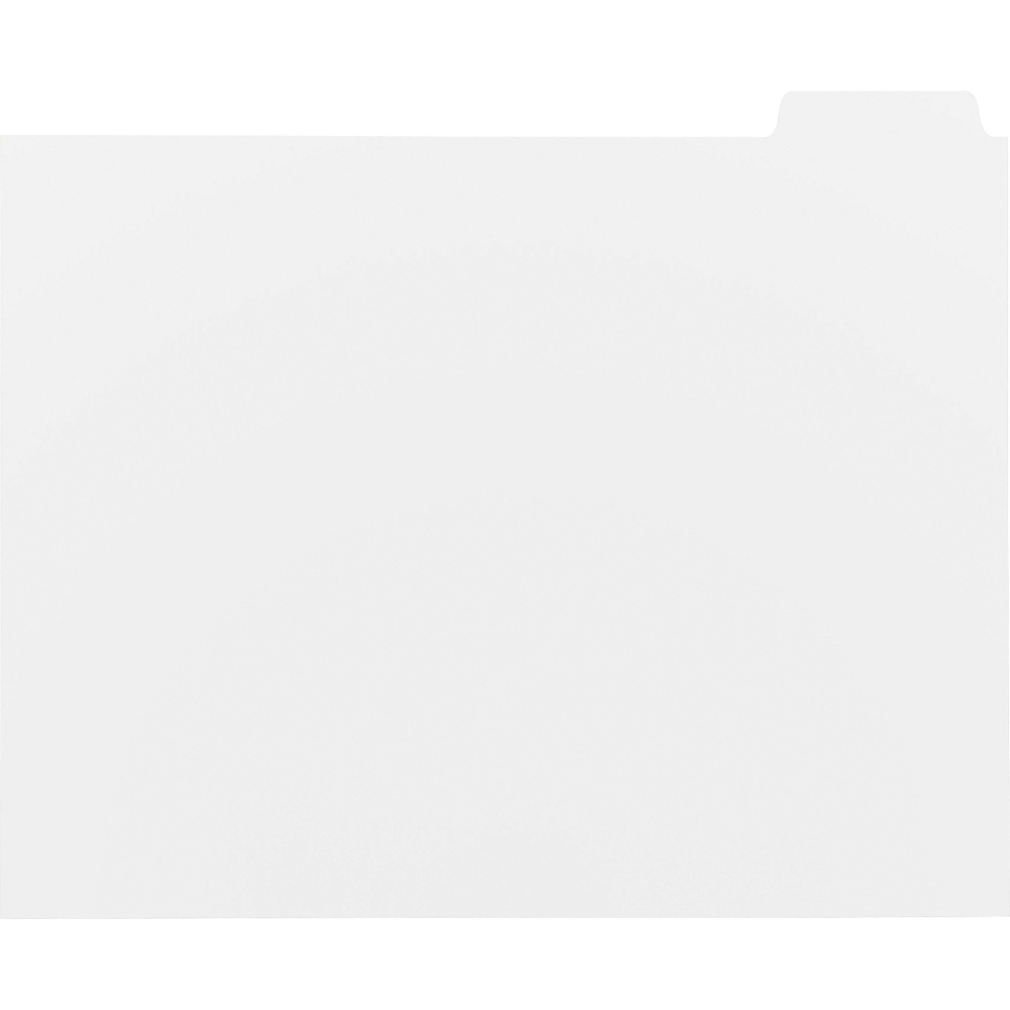 Sparco 02076 Print-on Tab Dividers,90 Bright,LTR,Unpunched,50ST/BX,White
