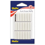 Maped Helix Automatic Eraser Refills, 30 Pack, Rubber, White, Model 19071