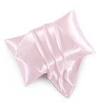 Hommxjf Satin Pillowcases With Zipper (20X26),Standard Size Pillowcases Set Of 2, Blush Pink Silk Pillowcase For Hair And Skin