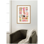 Vintage Pink Matchboxes by Honey Island Studio Framed Canvas Wall Art Print