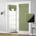 Homeideas 100% Blackout French Door Curtains, Privacy Door Curtains For Door Window, 30 X 68 Inch Room Darkening Curtains, Thermal Insulated Door Window Shades For Bedroom, (1 Panel, Sage Green)
