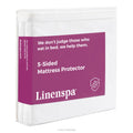Linenspa Mattress Protector King - Five Sided King Mattress Protector Waterproof Mattress Cover - Soft Breathable Bed Protector 