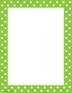 Teacher Created Resources Lime Polka Dot Computer Paper (4765)