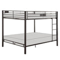 Acme Kaleb Metal Frame Queen Over Queen Bunk Bed With Ladder In Sandy Black