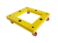 Maxworks 50698 Square Furniture Dolly Moving Cart Appliance Roller, Yellow, 300LBS Capacity, 16x16