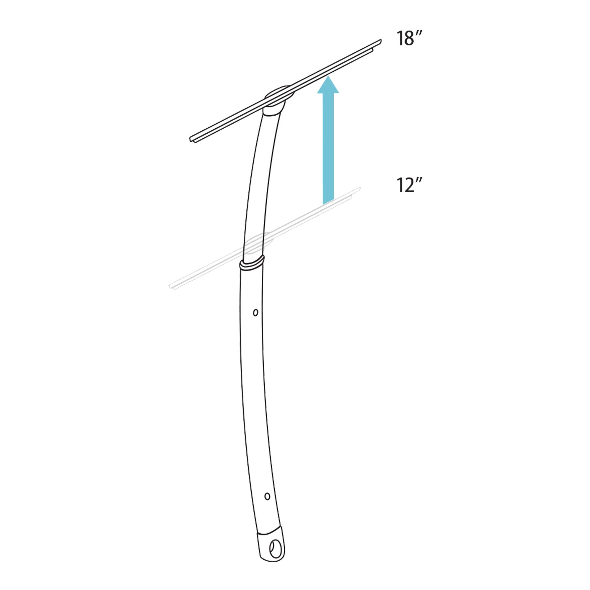 Better Living Products 17900 Extendable Shower Squeegee Aluminum Silver Chrome 18-inch
