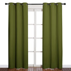 Nicetown Holiday Christmas Decor Thermal Insulated Solid Grommet Blackout Curtains/Drape For Living Room (1 Pair, 42 By 84 Inche