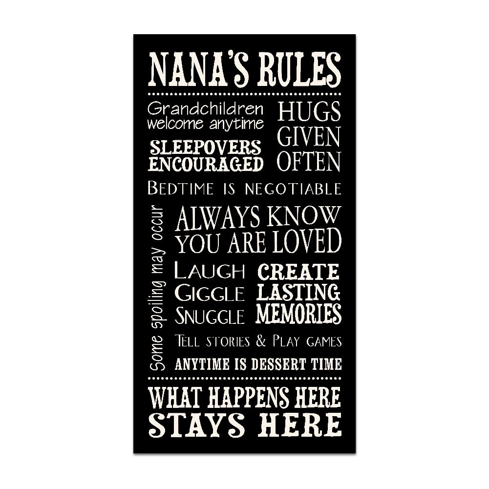 My Word! Nanas Rules Decorative Sign