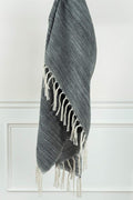 Rizzy Rugs Throw TH0730 Medium Black Soft Banded 50" x 60" Rectangle