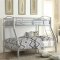 Acme Cayelynn Twin Over Full Bunk Bed in Silver