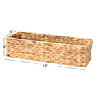 Household Essentials Water Hyacinth Rectangular Storage Basket, Natural