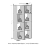 Furinno Pelli Cubic Storage Cabinet, Bookcase, Bookshelf, 8-Cube, Espresso