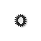 HomeRoots Mango Wood COG 17' Round Black Wood Frame Wall Mirror