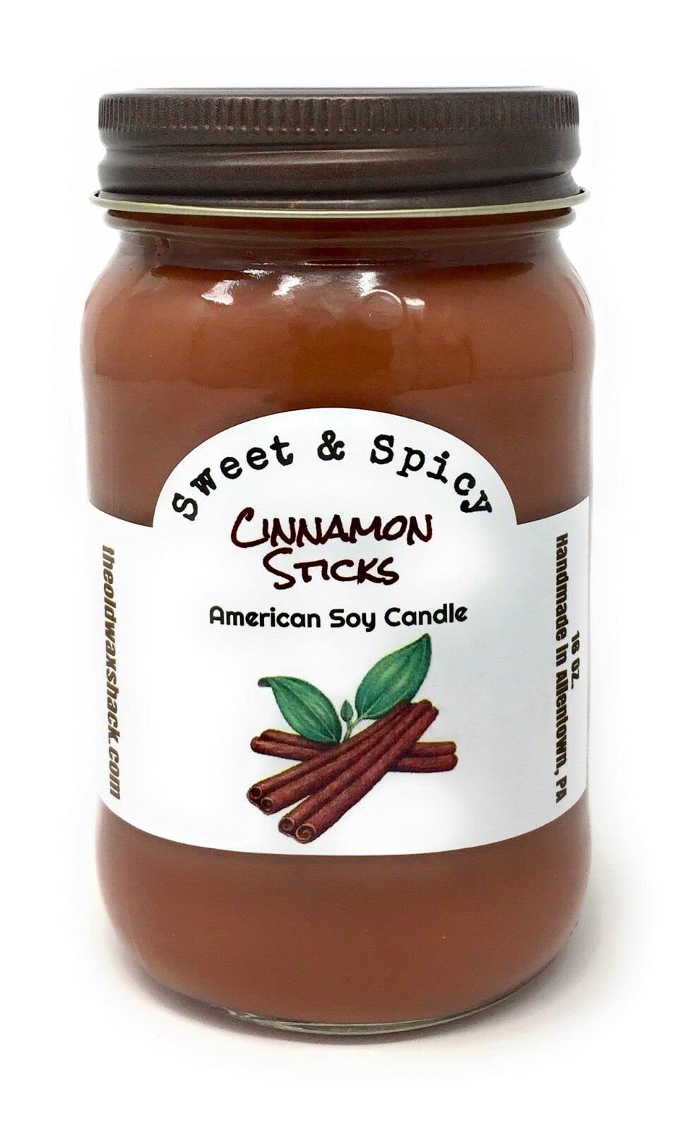 Cinnamon Sticks Soy Candle - 16 Oz. Mason Jar