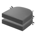 Idee-Home Outdoor Chair Cushions Set Of 2, Thick 19' X 19' X 3' Patio Chair Cushions For Outdoor Furniture Waterproof With Ti