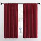 Nicetown Christmas Burgundy Blackout Curtains And Drapes - Thermal Insulated Solid Rod Pocket Blackout Draperies/Panels For Gift