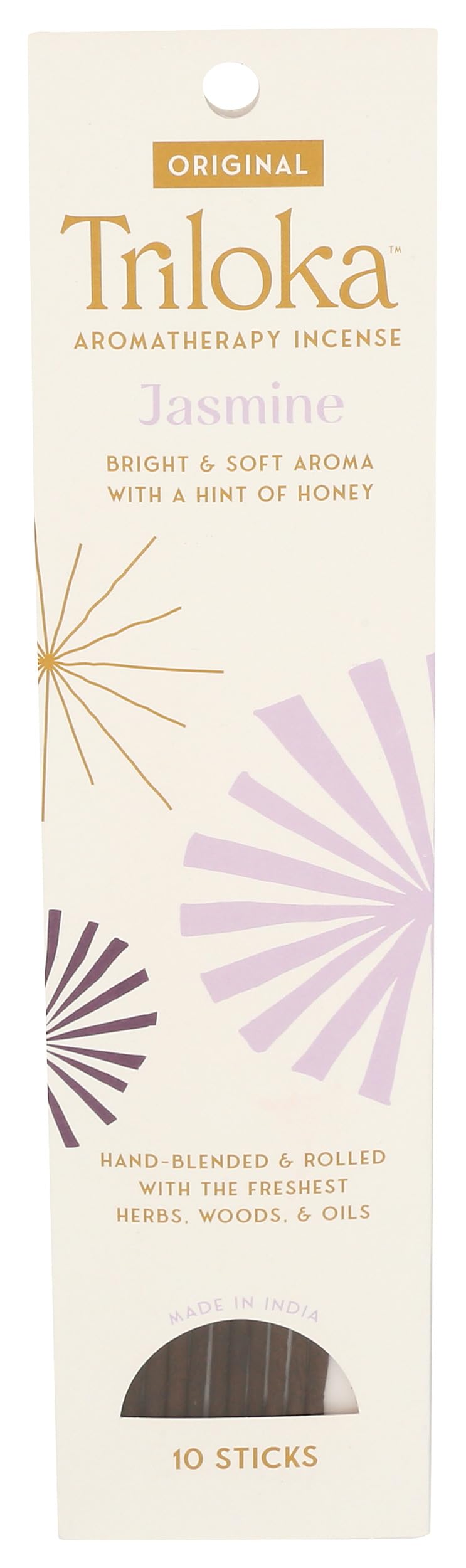 Triloka Original Incense, Jasmine, 10 Sticks