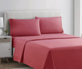 Clara Clark Full Sheets Set, Deep Pocket Bed Sheets For Full Size Bed - 4 Piece Full Size Sheets, Extra Soft Bedding Sheets & Pillowcases, Coral Pink Sheets Full