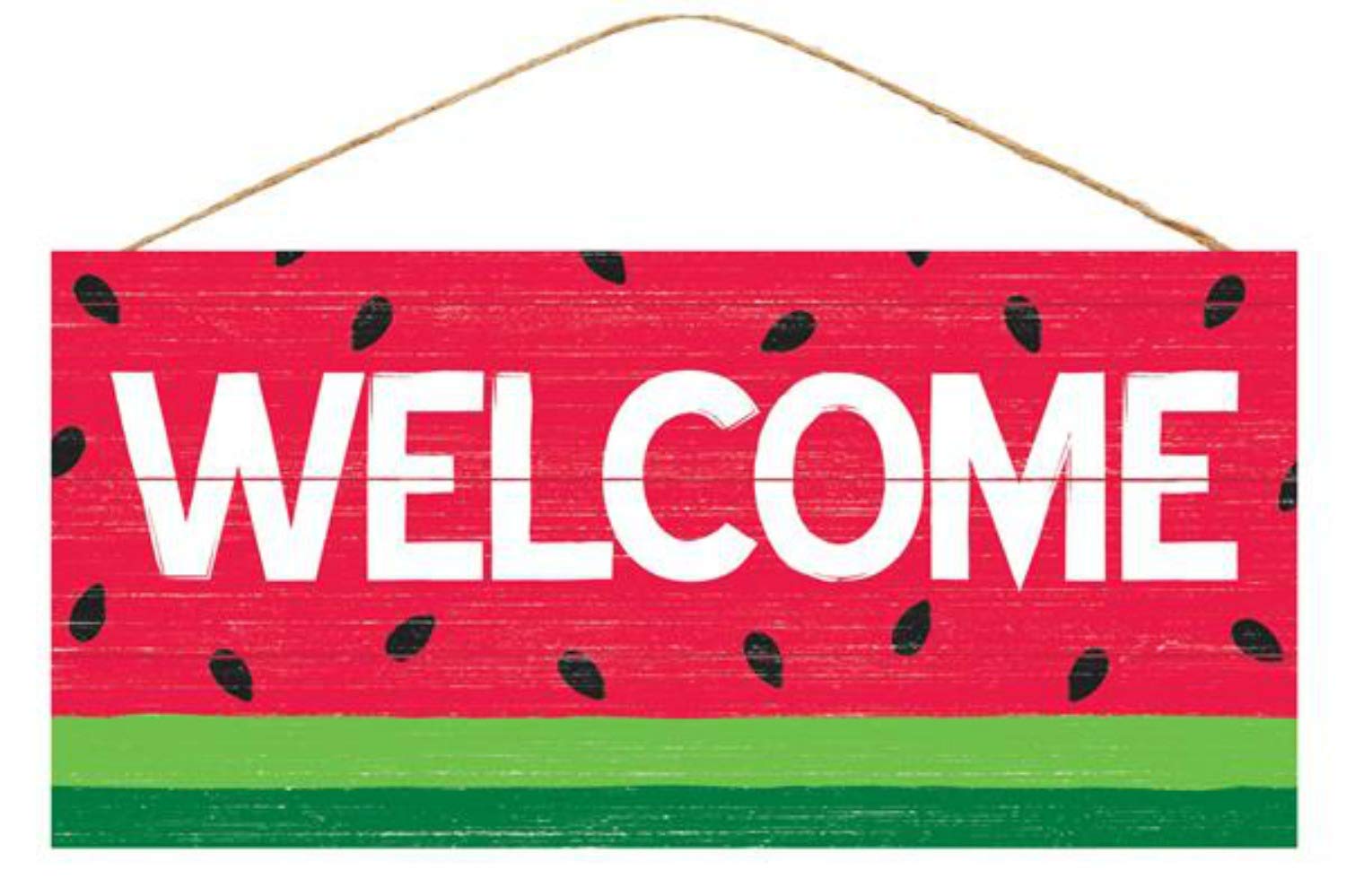 Craig Bachman Welcome Watermelon Themed MDF Sign Wreath Accent Table Decor Wall Hanger Door Hanger AP8370