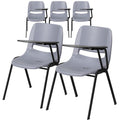 5 Pk. HERCULES Series 880 lb. Capacity Gray Ergonomic Shell Stack Chair