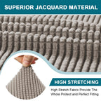 Turquoize 3 Piece T Cushion Loveseat Slipcovers Sofa Cover For 2 Cushion Couch Cover Washable Sofa Slip Cover Furniture Covers With 2 Individual T Cushion Seat Covers (2 Cushion Loveseat, Taupe)