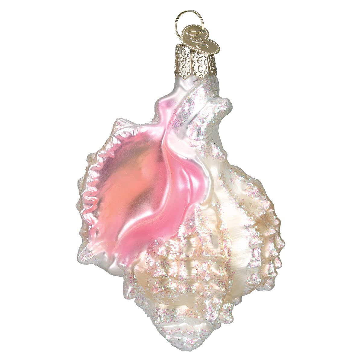 Old World Christmas Ornaments: Beach Shells Glass Blown Ornaments for Christmas Tree, Mexican Seashell