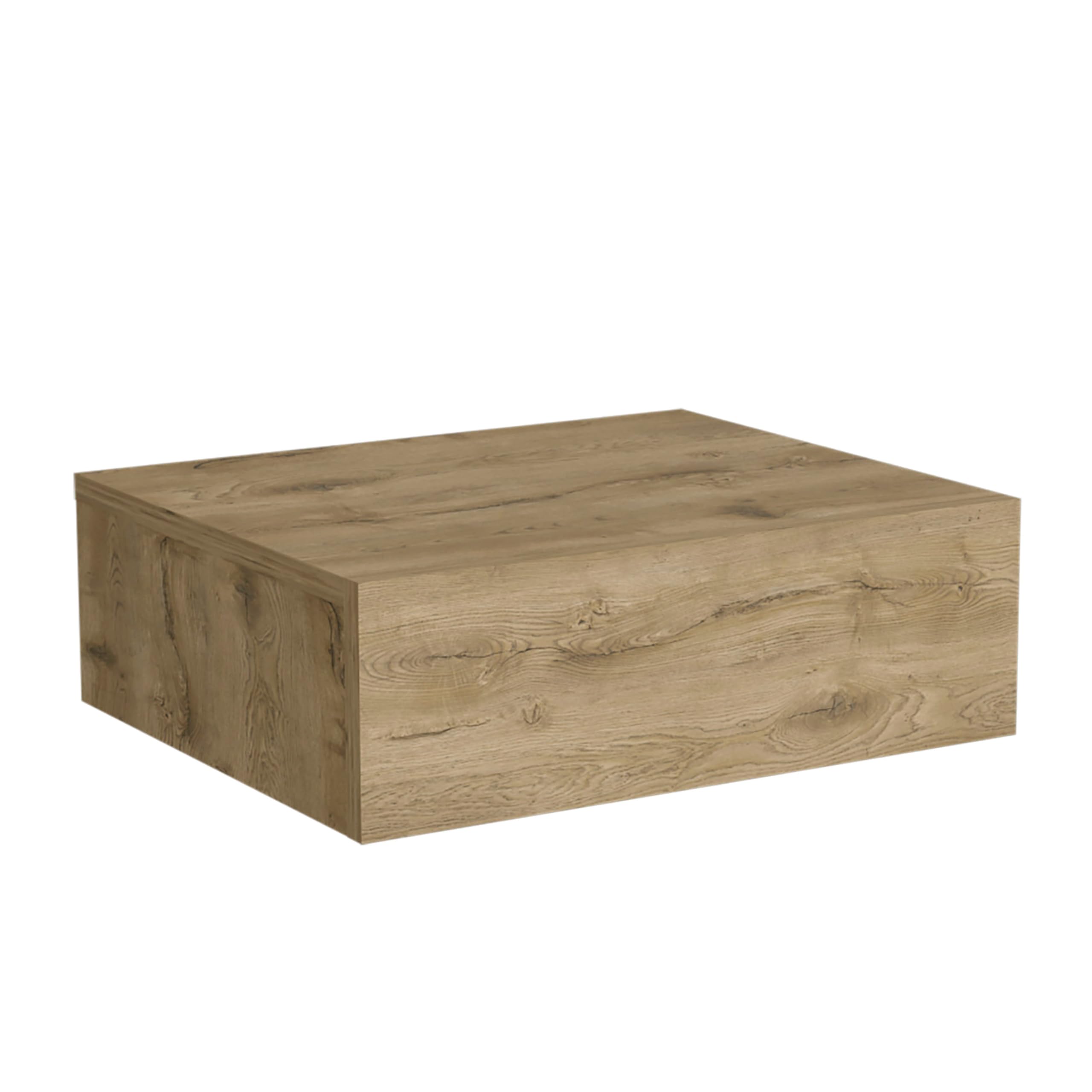 Tuhome Milano Floating Nightstand, Wall-Mounted with Drawer -Macadamia
