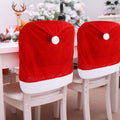 1 Set Of 2 Pcs Red Hat Dining Chair Slipcovers