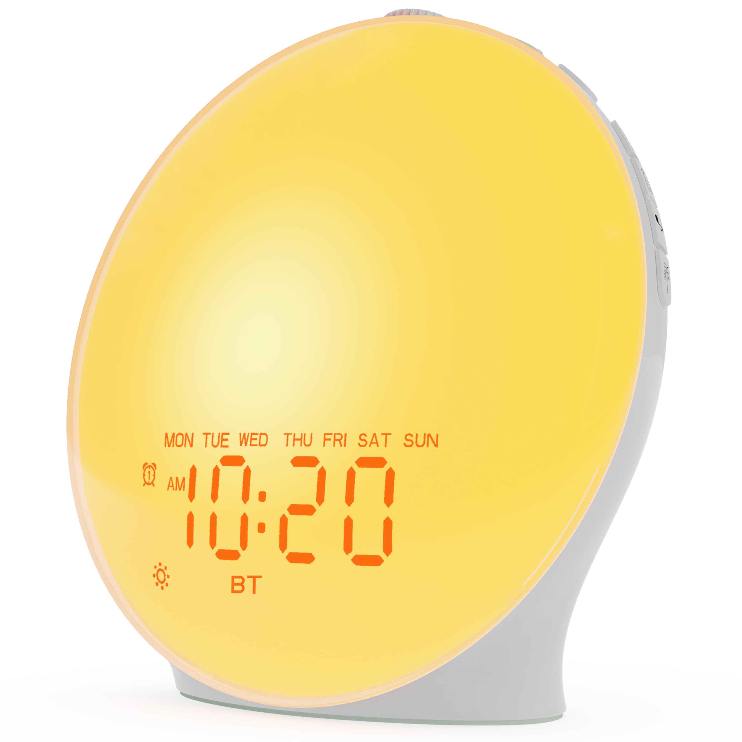 JALL Sunrise Alarm Clock White Noise Sound Machine with 22 Soothing Sounds, 17 NightLights, Bluetooth Speaker, Wake Up Light Ala