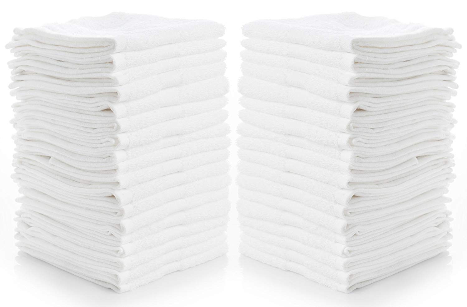 Simpli-Magic 79078 Cotton Washcloths, Pack of 24, 12    x 12   , White