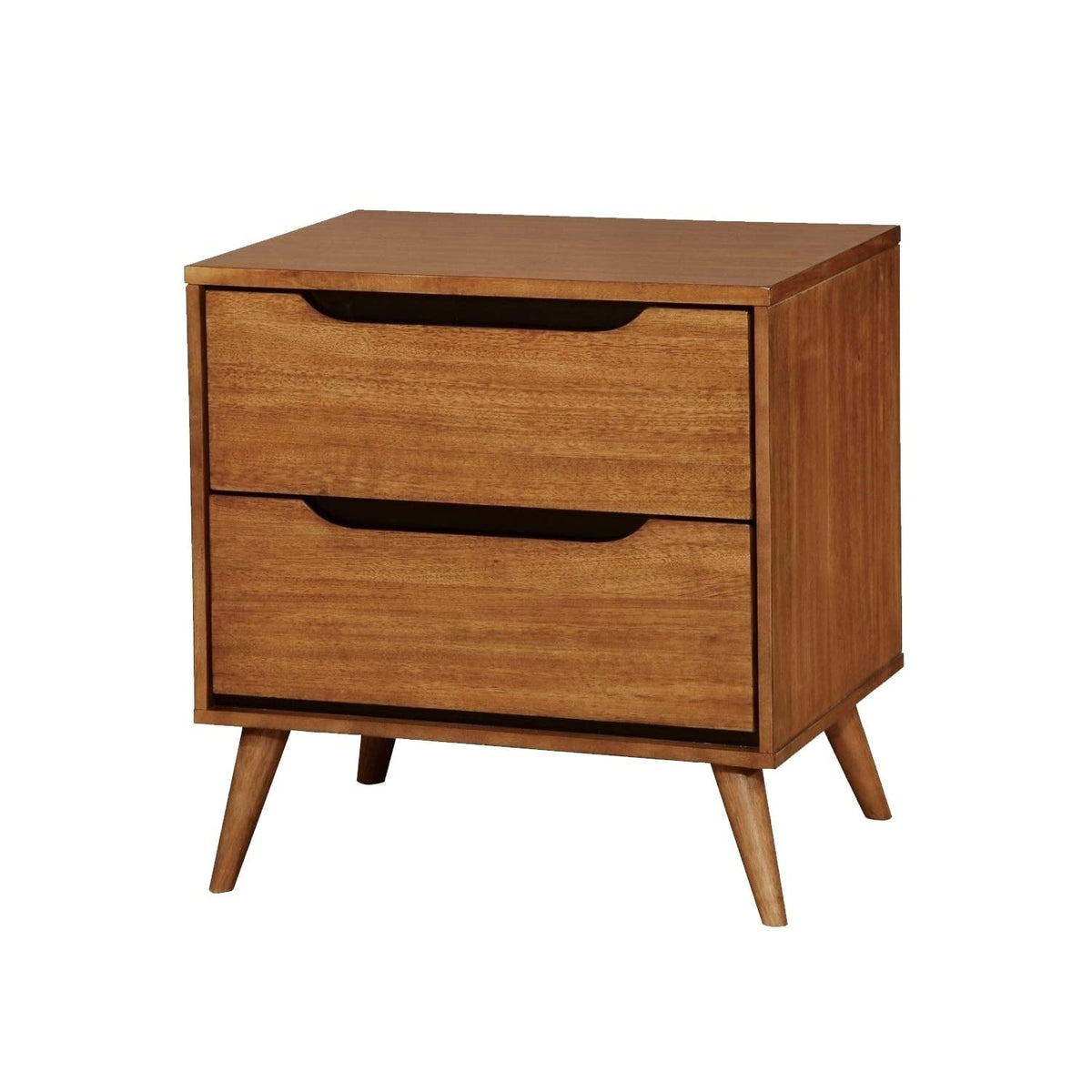 Benjara Benzara Mid Century Modern Nightstand, Brown,