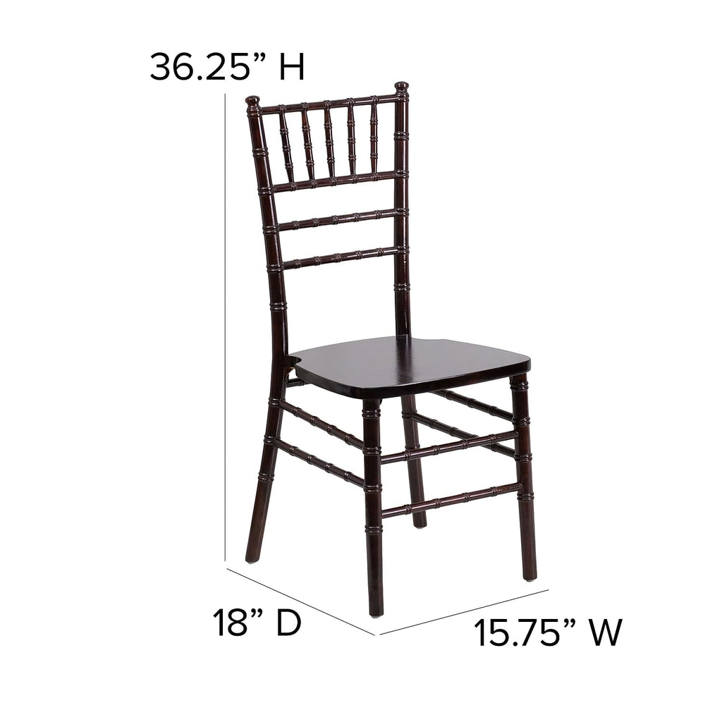 Flash Furniture Hercules Series Walnut Wood Chiavari Chair