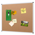 Viz-Pro Cork Notice Board, 48 X 24 Inches, Silver Aluminium Frame