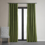 Hpd Half Price Drapes Signature Velvet Thermal Blackout Curtains For Living Room 120 Inch Long (1 Panel) Rod Pocket Insulated Blackout Curtains For Bedroom Window Curtains, 50W X 120L, Basque Green