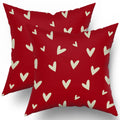 Valentines Day Pillow Covers 18X18 Set Of 2 Red Love Heart Holiday Decorative Throw Pillows Romantic Valentine Themed Gifts Pill